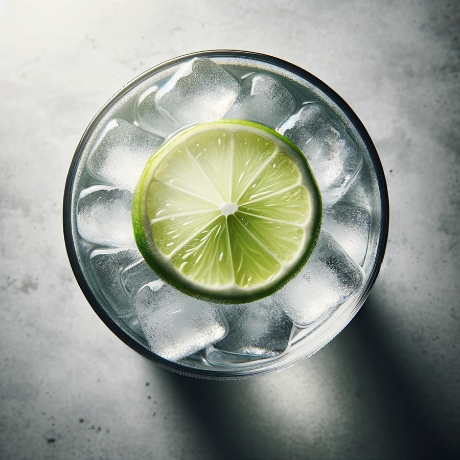 soda water with lime